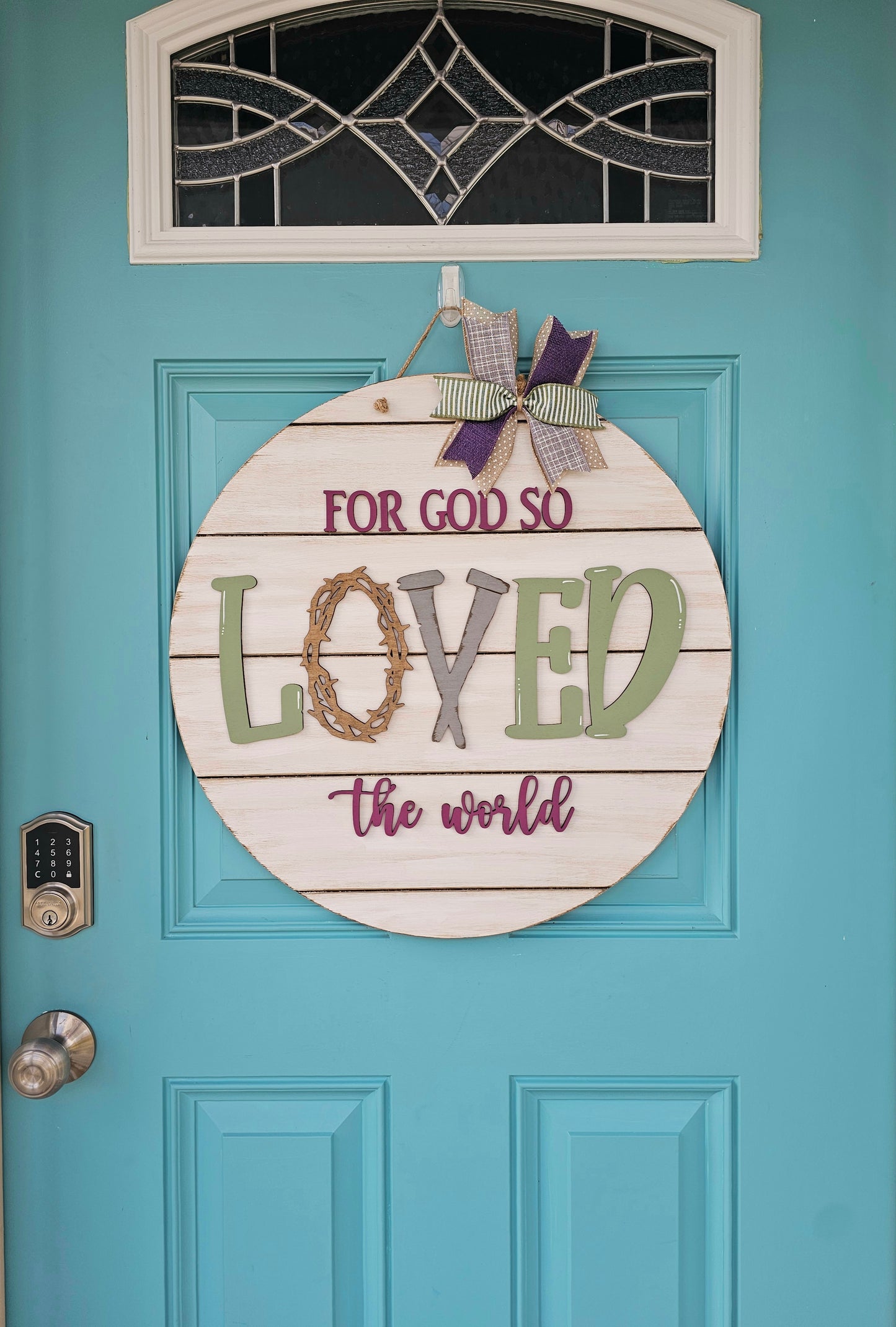 For God So Loved the World Door Hanger