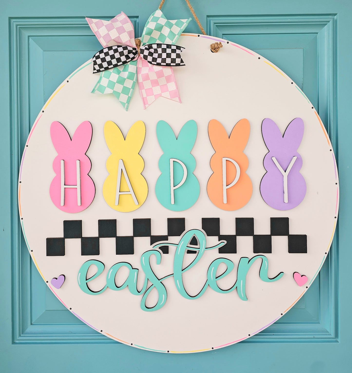 Easter Checkered Door Hanger