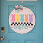 Easter Checkered Door Hanger