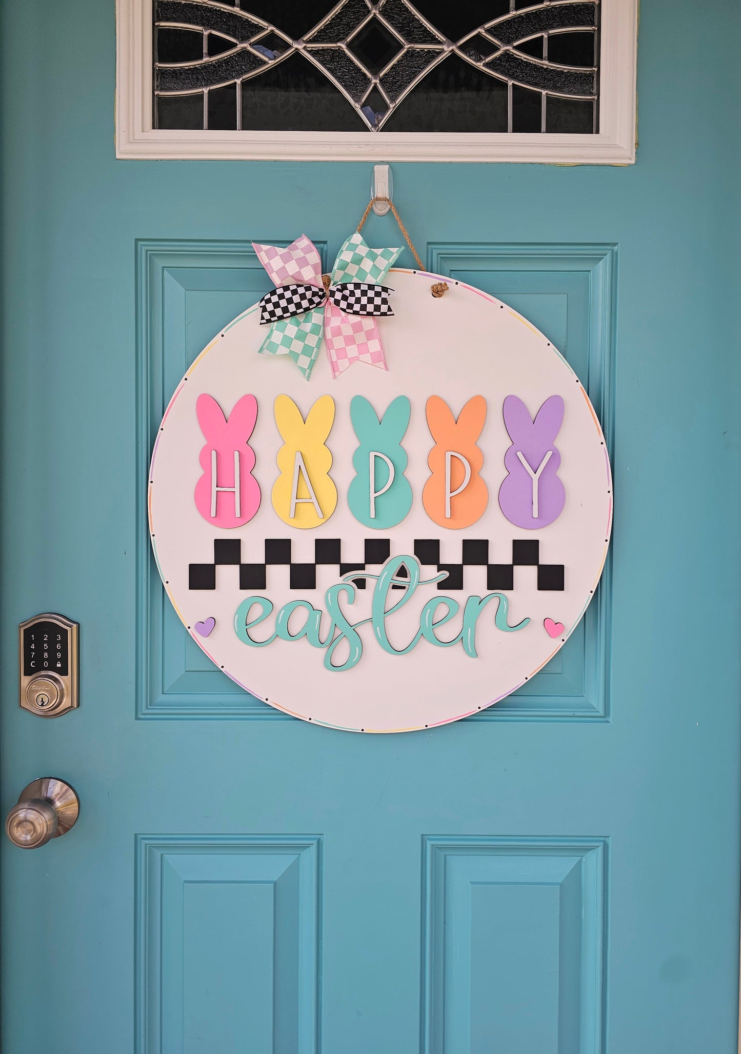 Easter Checkered Door Hanger