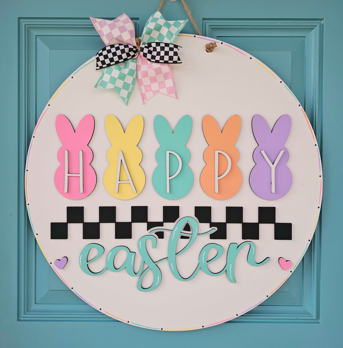 Easter Checkered Door Hanger