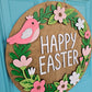 Easter Floral Wreath Door Hanger