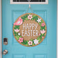 Easter Floral Wreath Door Hanger