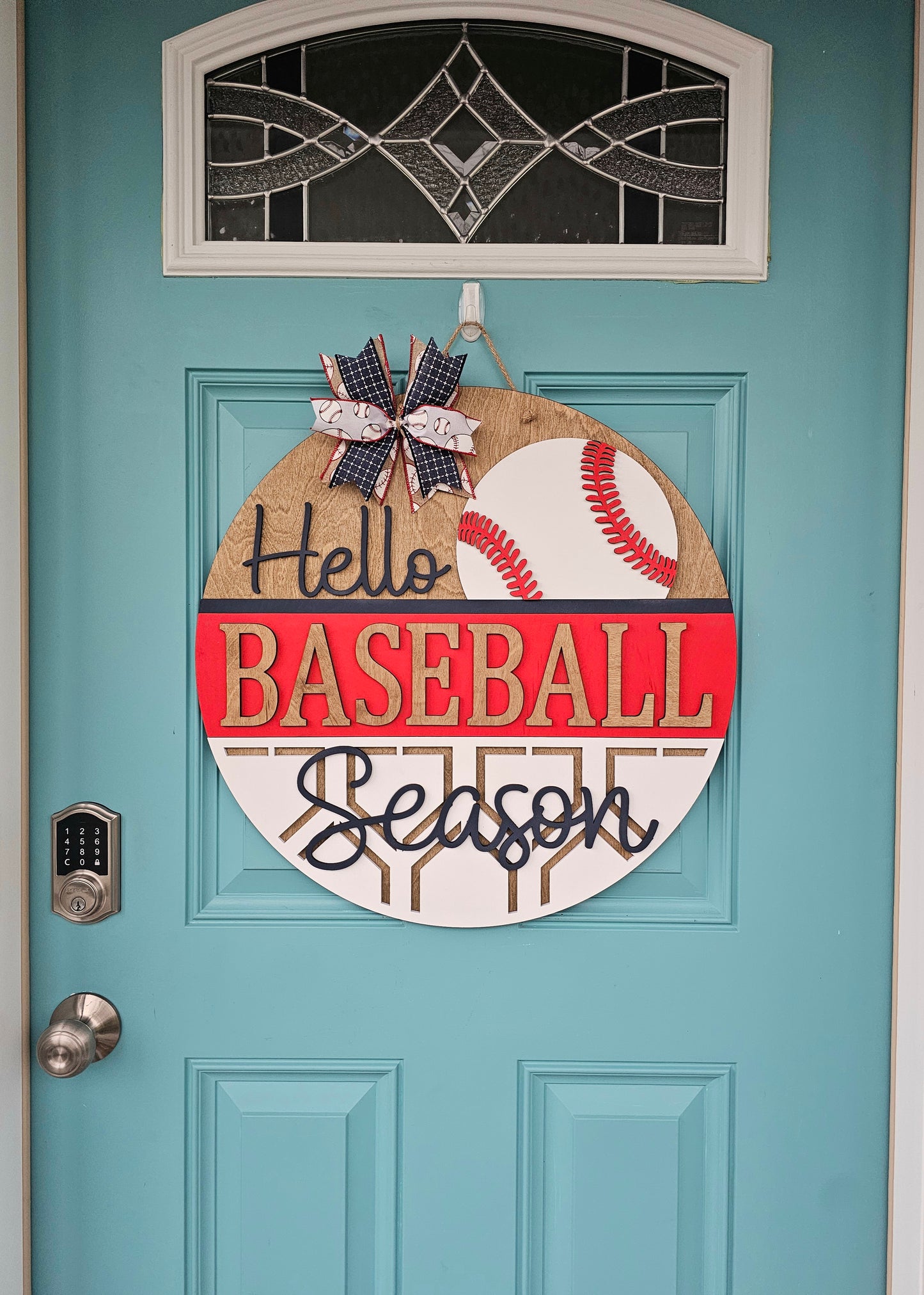 Hello Baseball Season Door Hanger