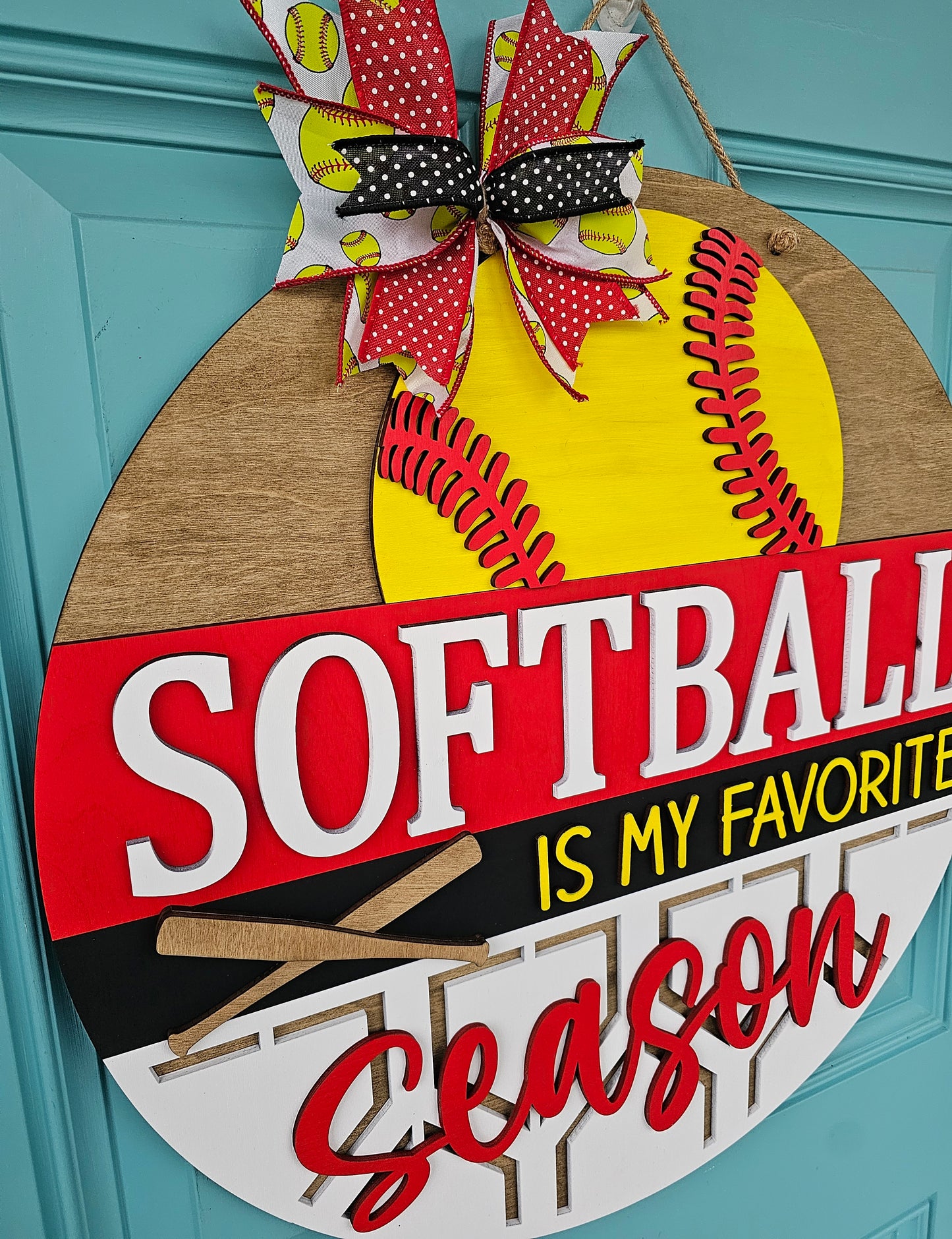 Softball is My Favorite Season Door Hanger