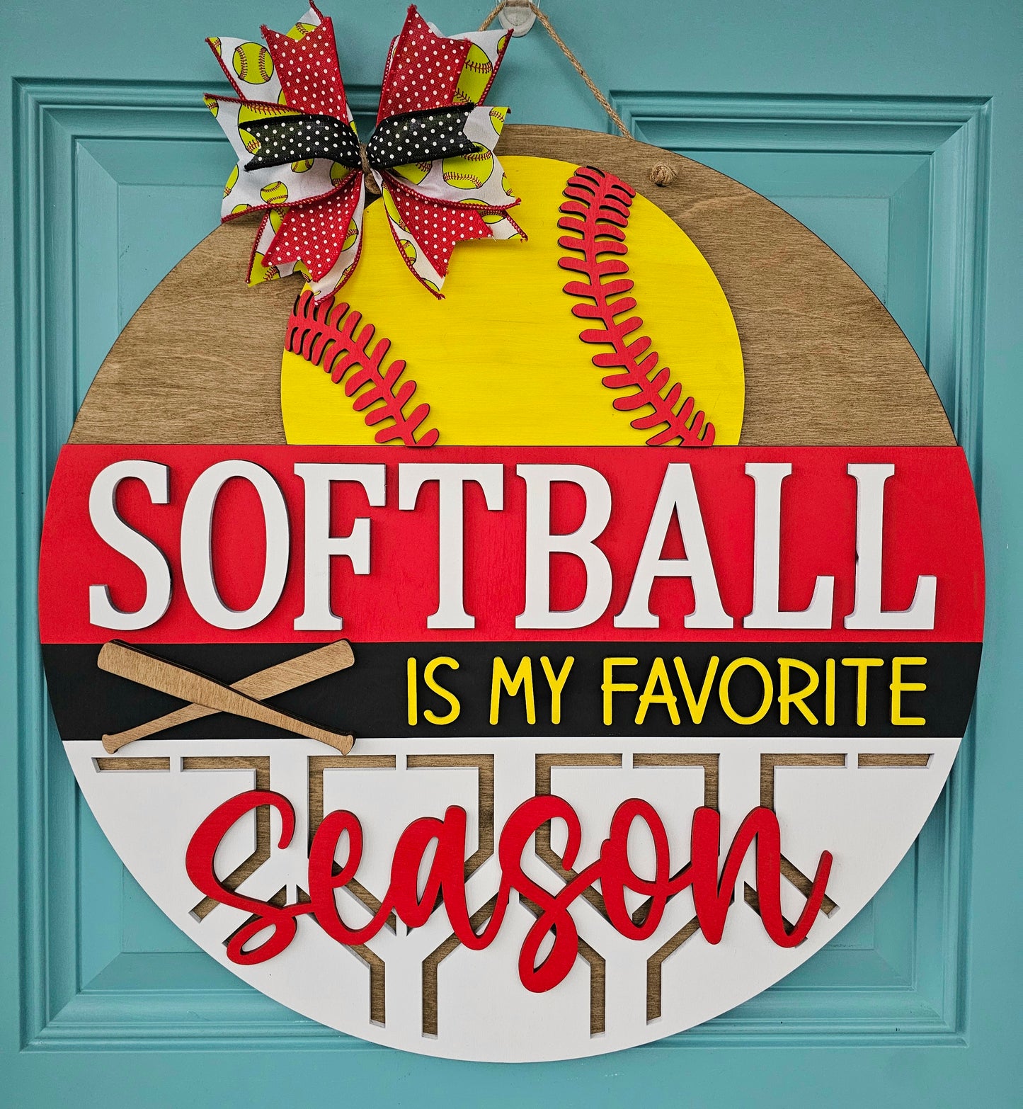 Softball is My Favorite Season Door Hanger