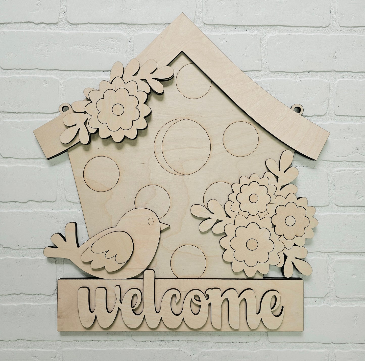 Birdhouse Shaped Door Hanger