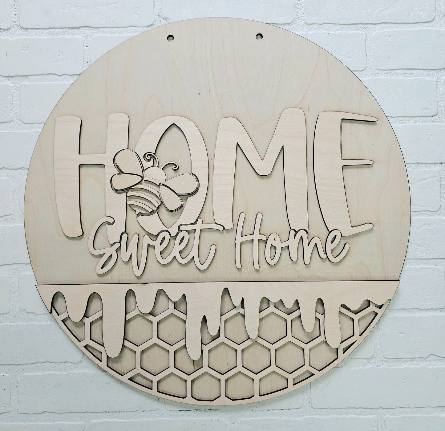 Home Sweet Home Honeycomb Bee Door Hanger