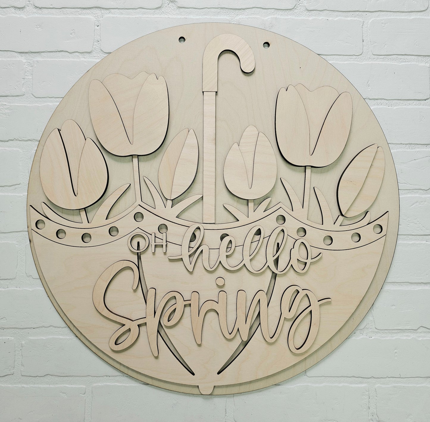 Oh Hello Spring Umbrella Door Hanger