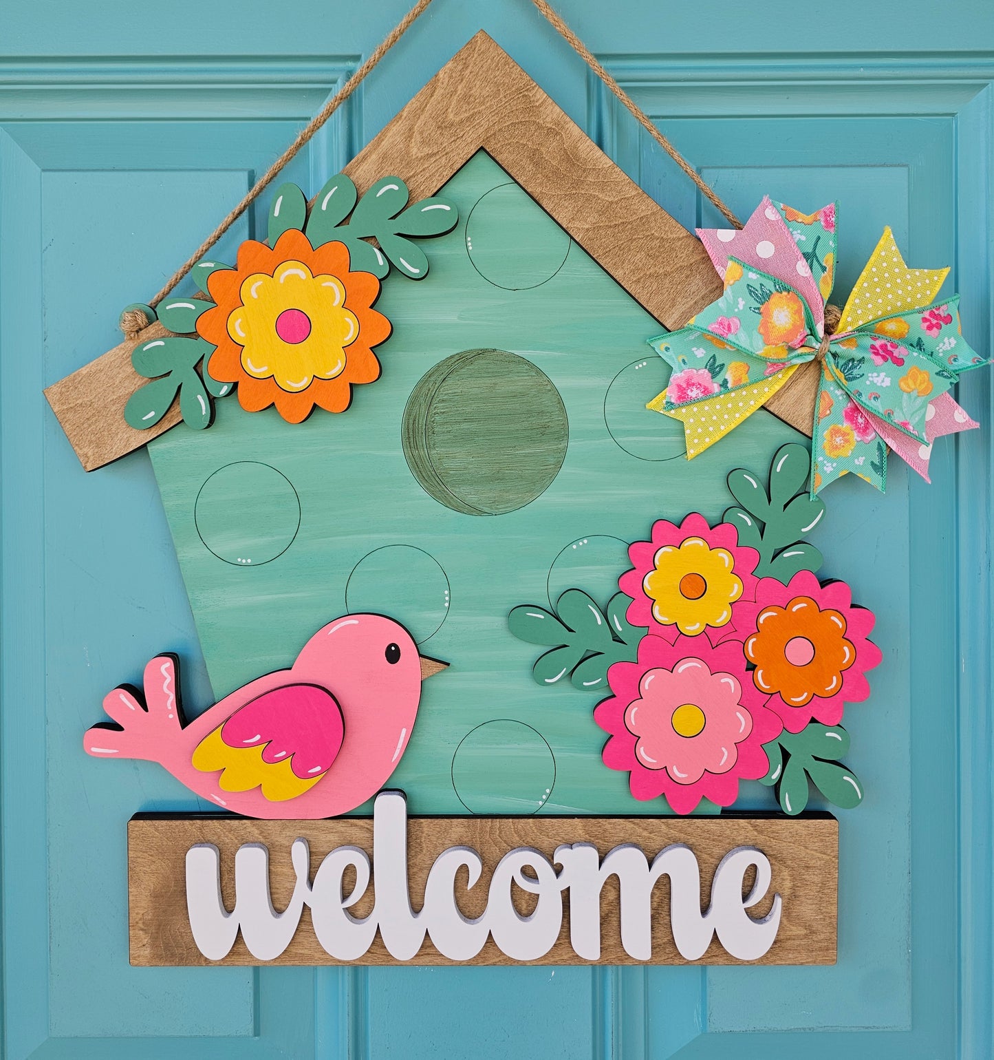 Birdhouse Shaped Door Hanger