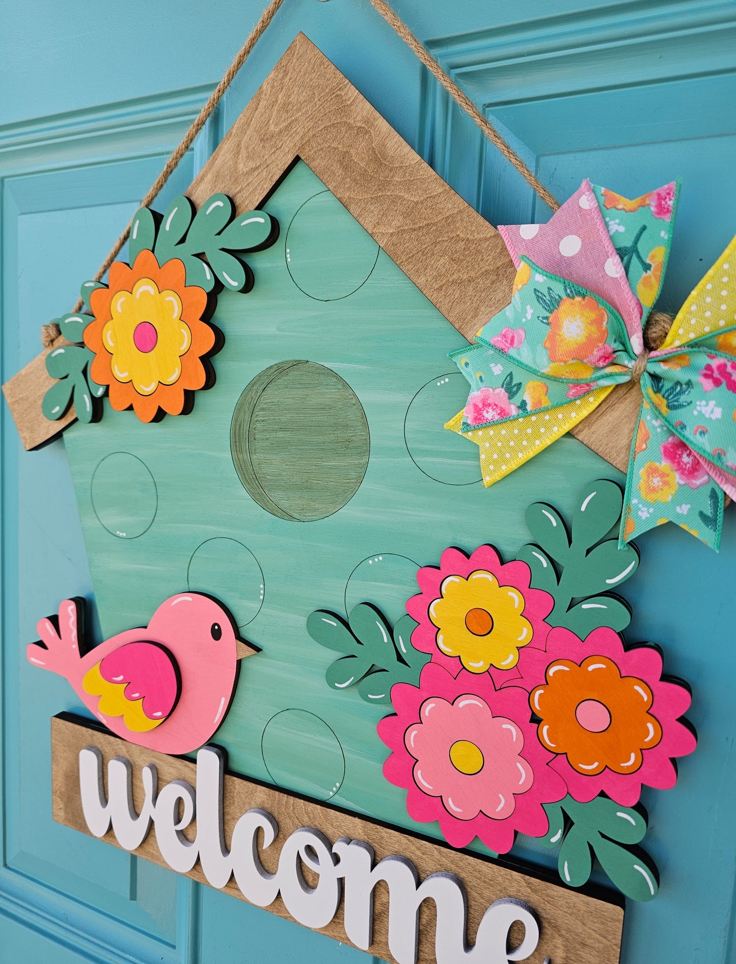 Birdhouse Shaped Door Hanger