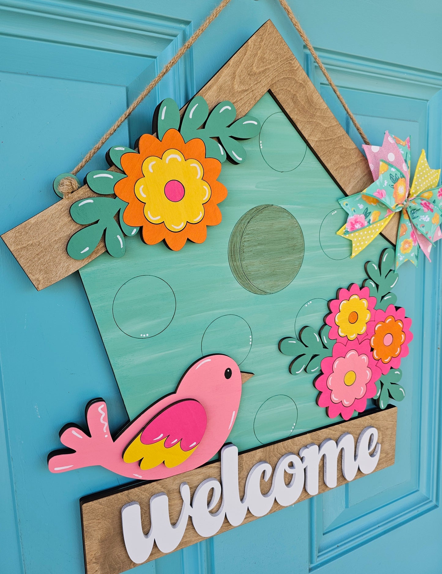 Birdhouse Shaped Door Hanger