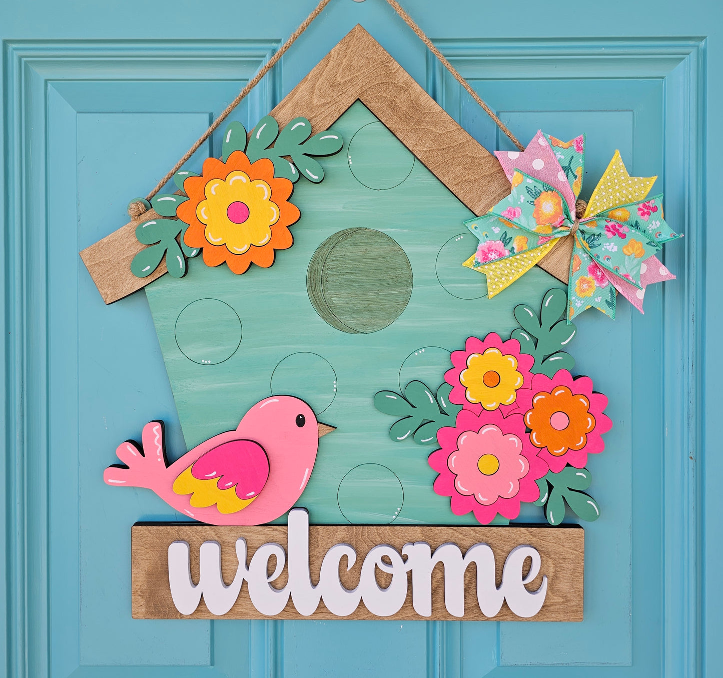 Birdhouse Shaped Door Hanger