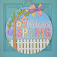 Welcome Spring Birdhouse Door Hanger
