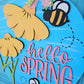 Hello Spring Bee Flower Door Hanger