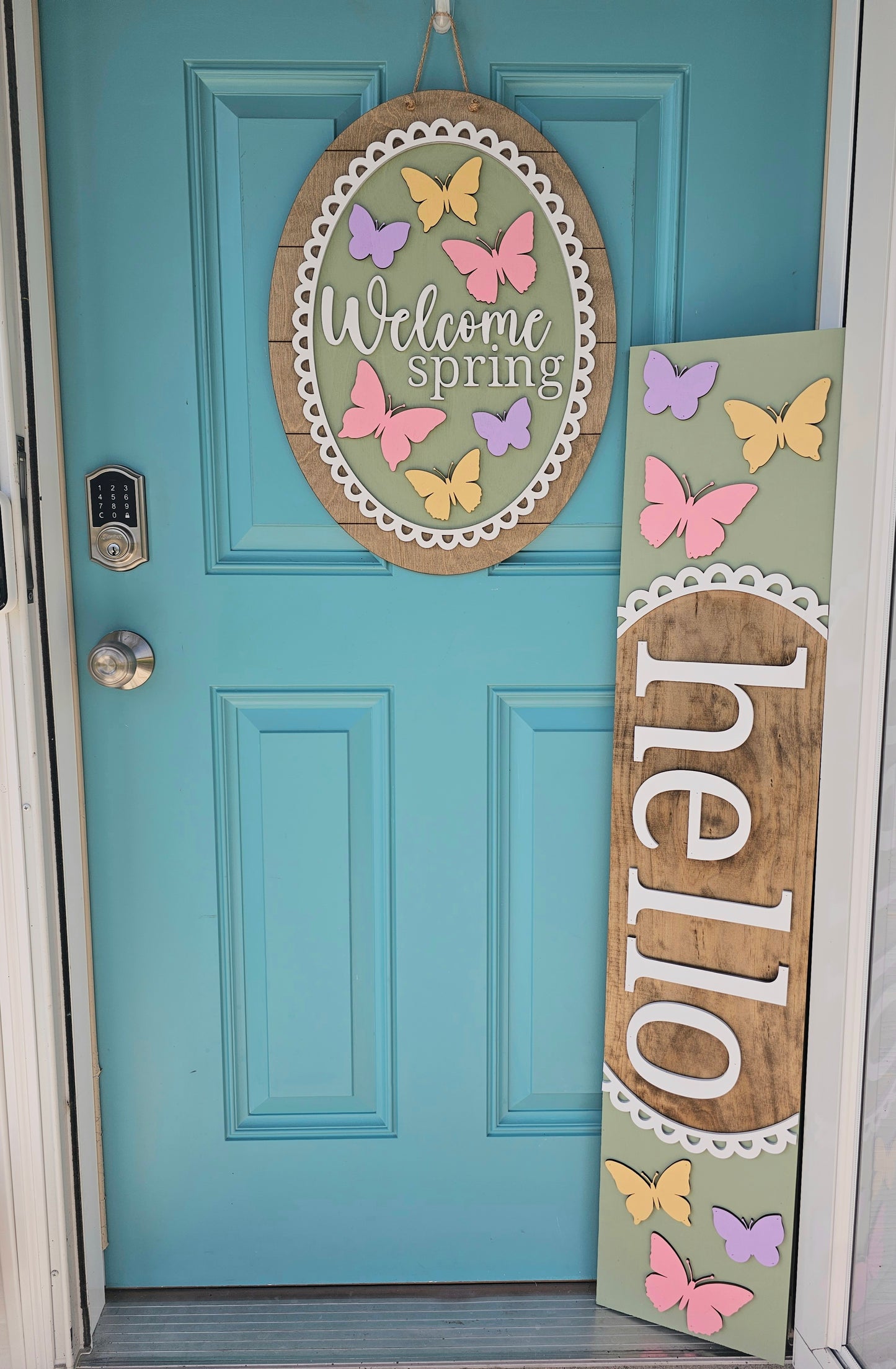 Hello Butterfly Porch Leaner