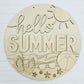 Hello Summer Sunny Beach Door Hanger