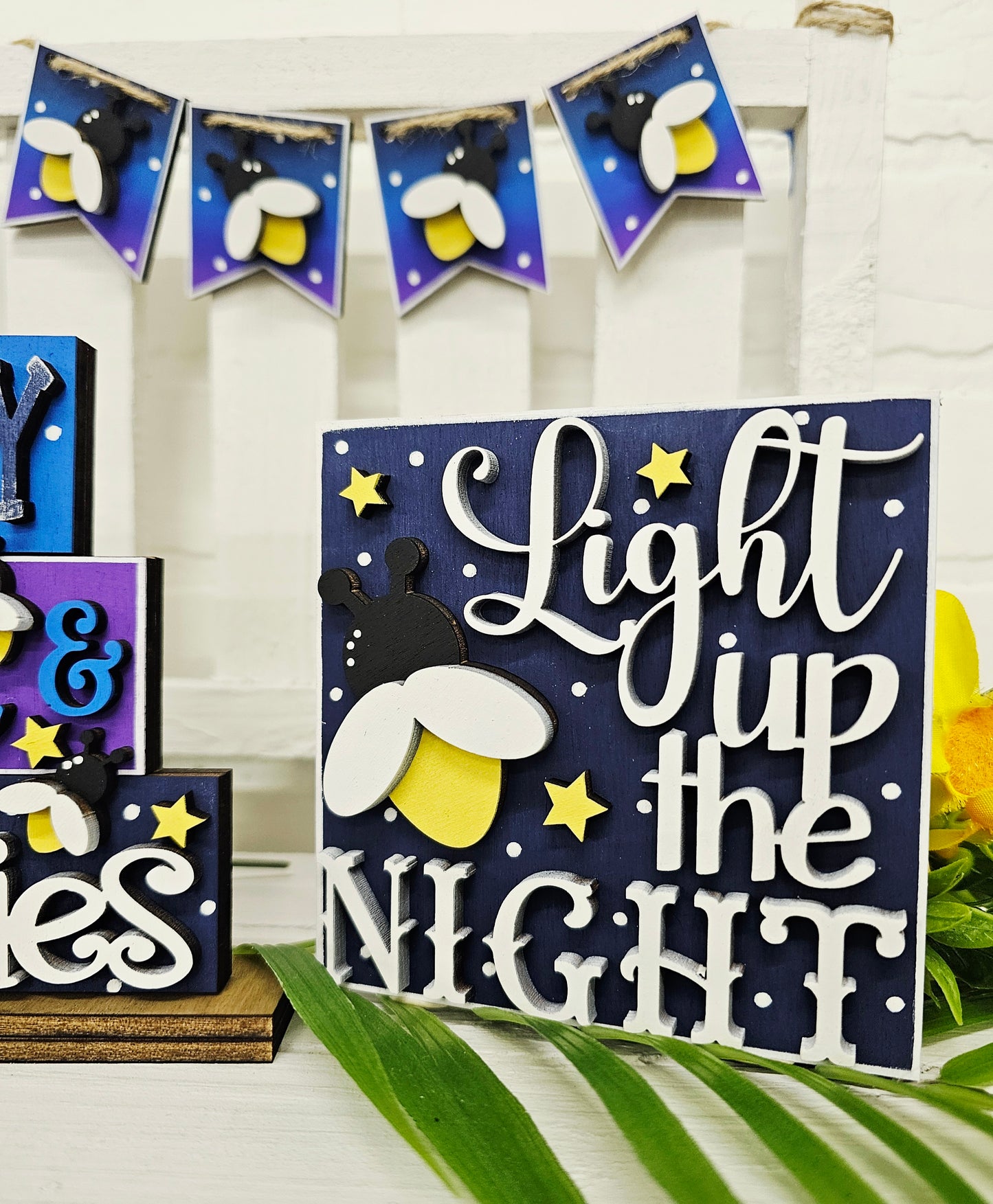 Summer Fireflies Tiered Tray Set