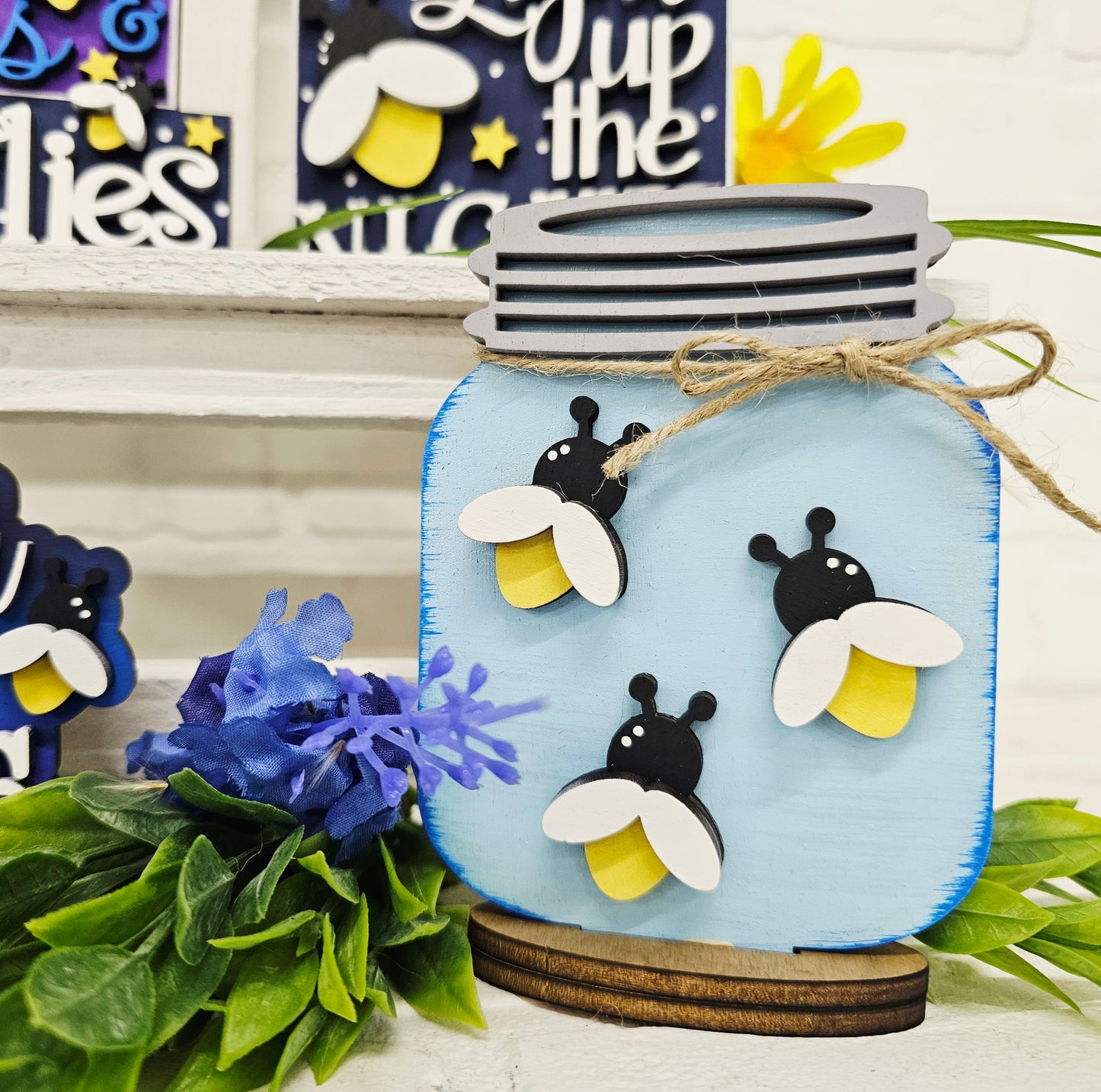 Summer Fireflies Tiered Tray Set