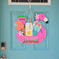 Summer Flamingo Floaty Door Hanger