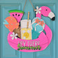 Summer Flamingo Floaty Door Hanger