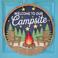 Welcome to our Campsite Fire Door Hanger