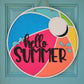 Colorful hello summer beachball door hanger