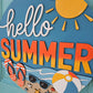 Hello Summer Sunny Beach Door Hanger