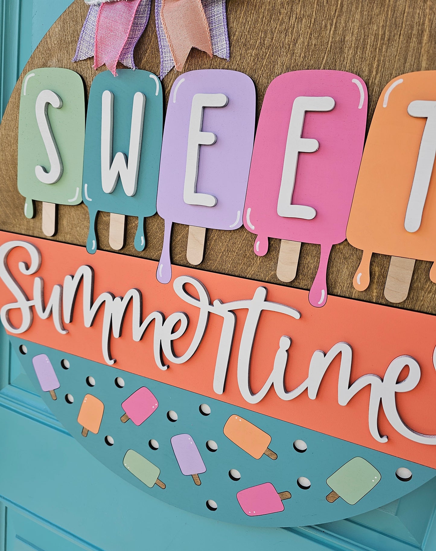 Sweet Summertime Popsicles Door Hanger