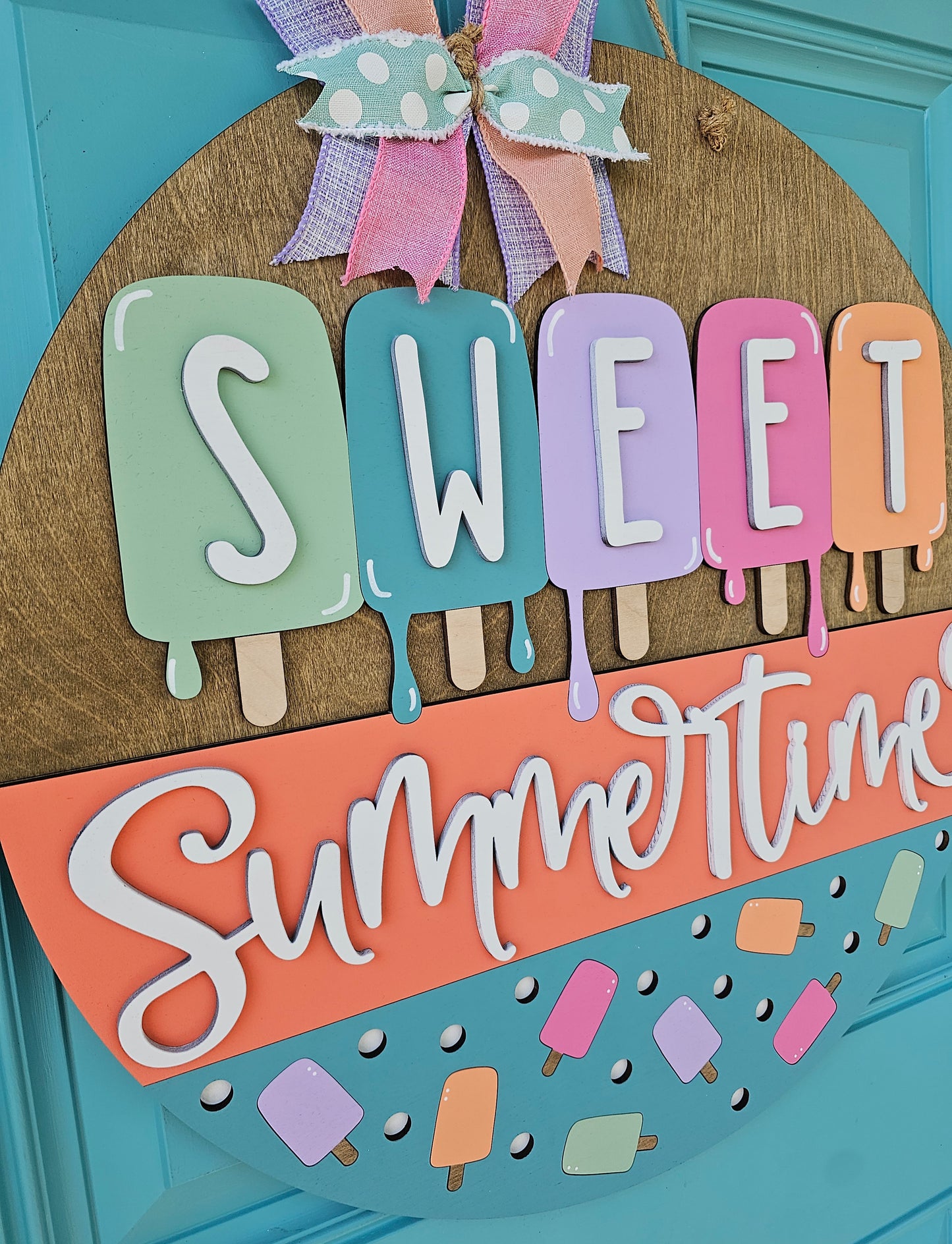 Sweet Summertime Popsicles Door Hanger