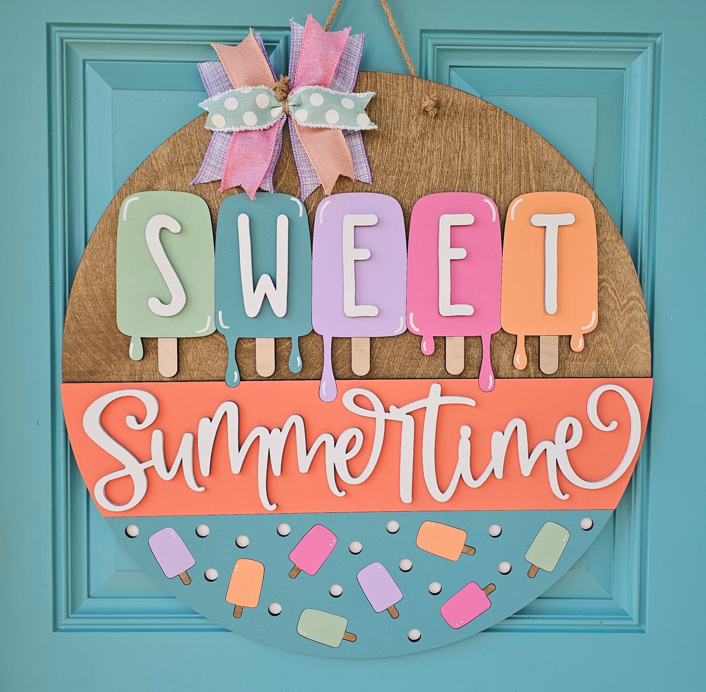 Sweet Summertime Popsicles Door Hanger