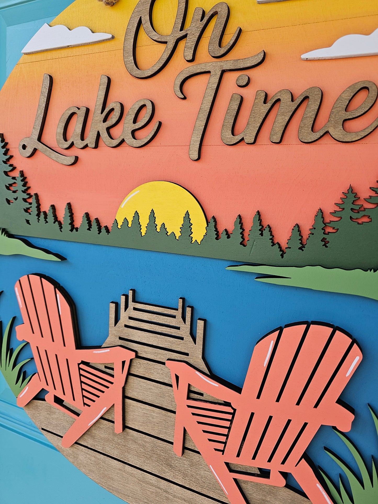 On Lake Time Door Hanger
