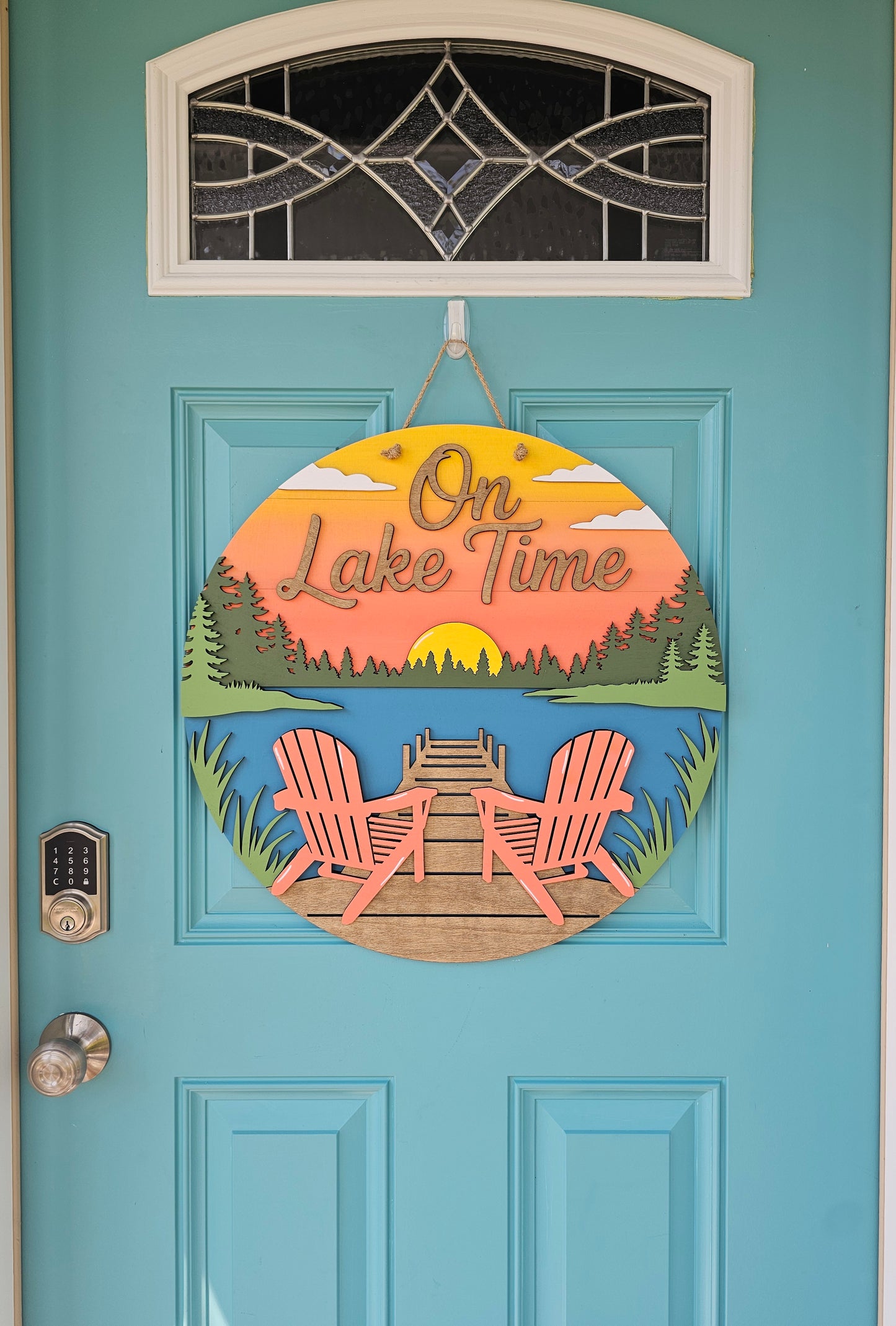 On Lake Time Door Hanger