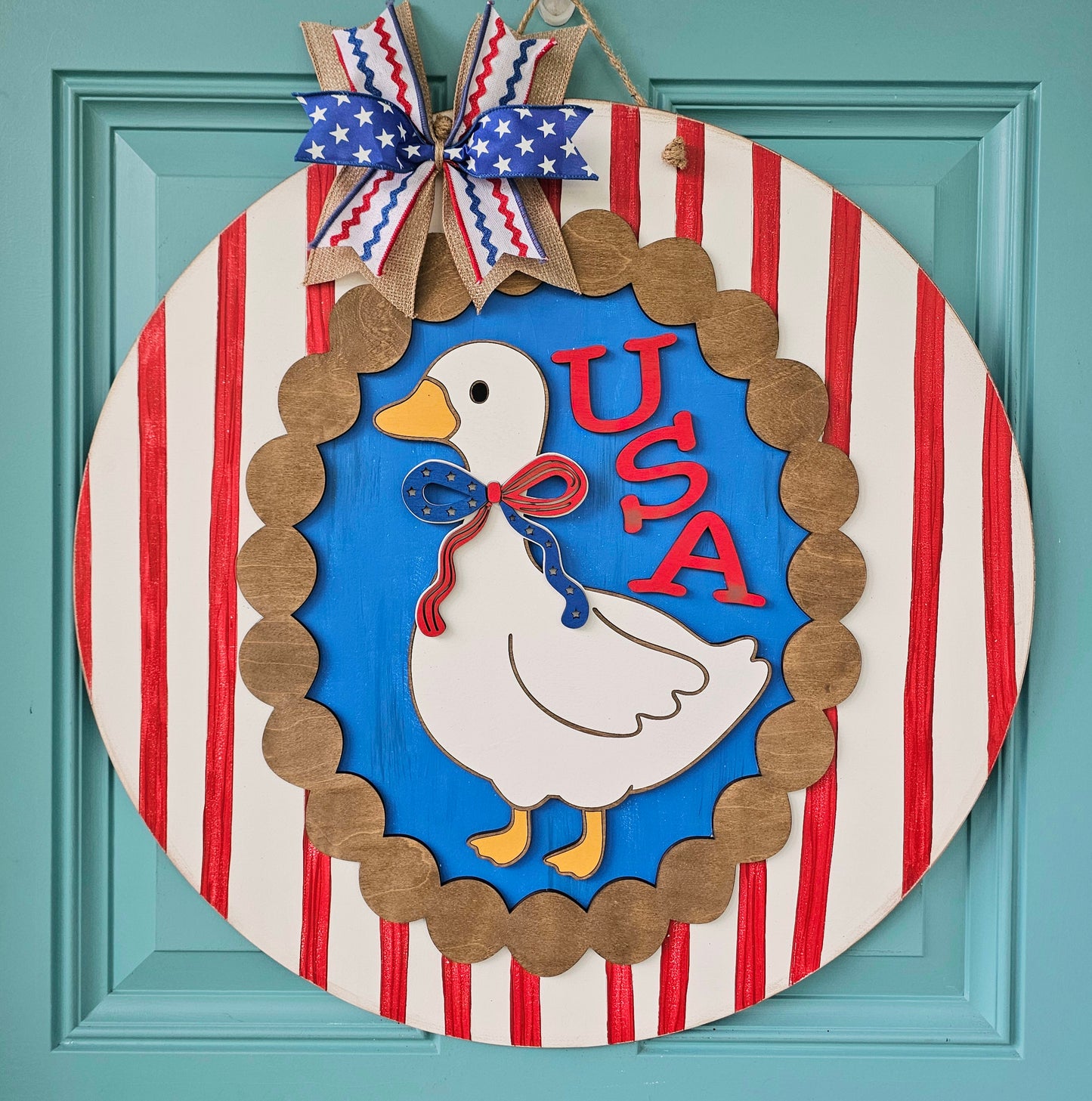 Patriotic Goose Door Hanger