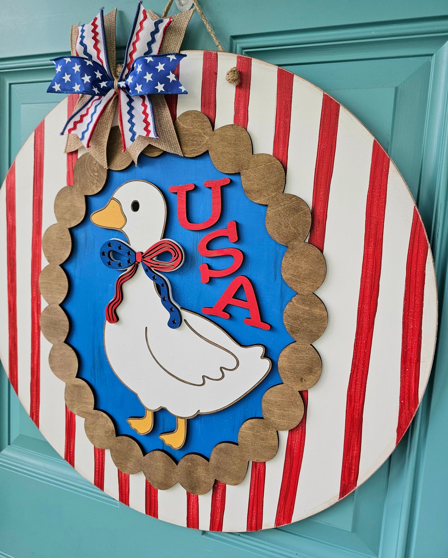 Patriotic Goose Door Hanger