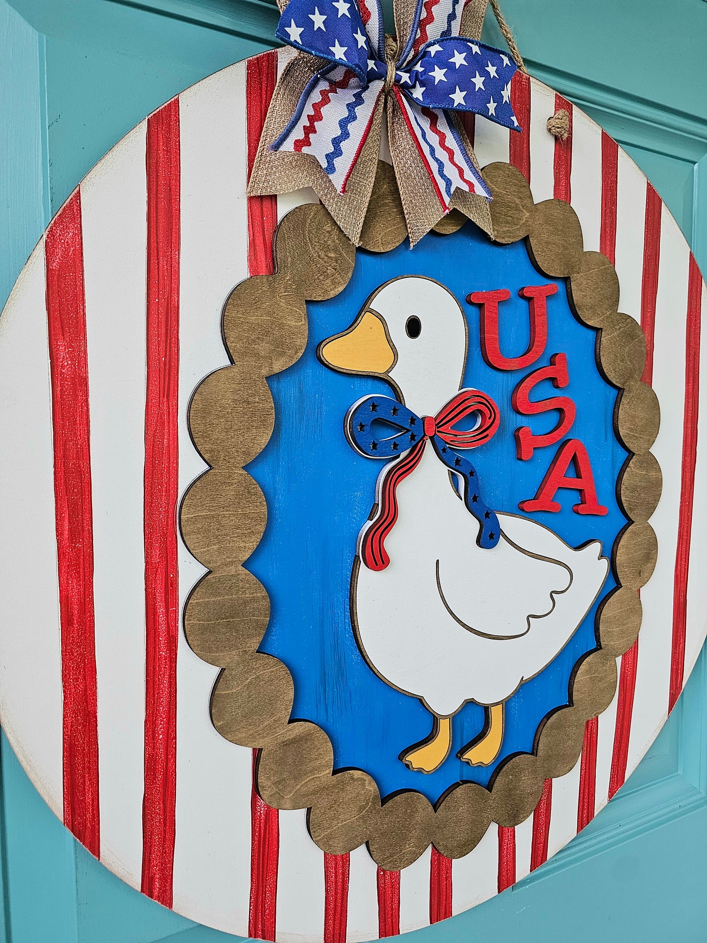 Patriotic Goose Door Hanger