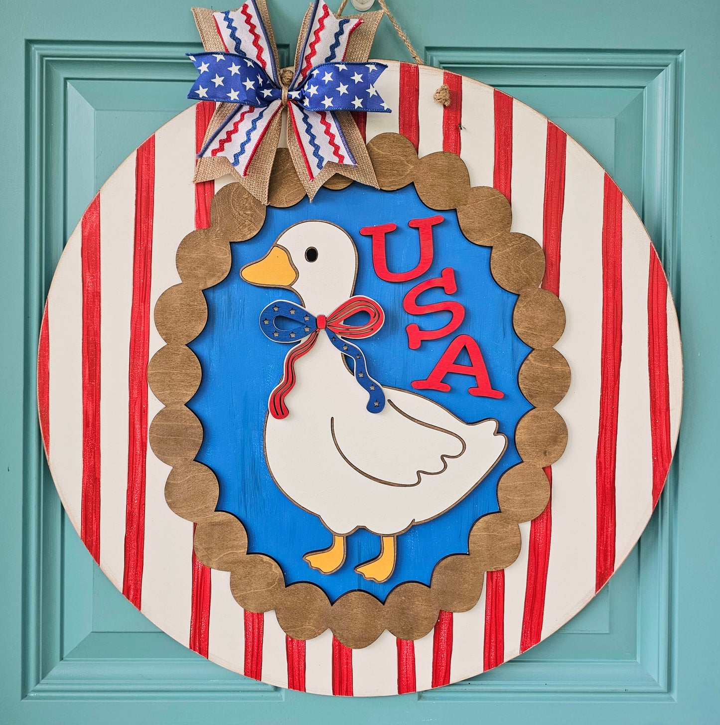 Patriotic Goose Door Hanger