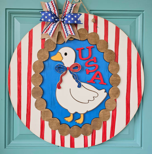 Patriotic Goose Door Hanger