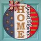 Patriotic Home Sweet Home Flag Door Hanger