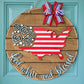 Red, White & Blessed Door Hanger