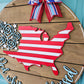 Red, White & Blessed Door Hanger