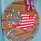Red, White & Blessed Door Hanger