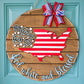 Red, White & Blessed Door Hanger