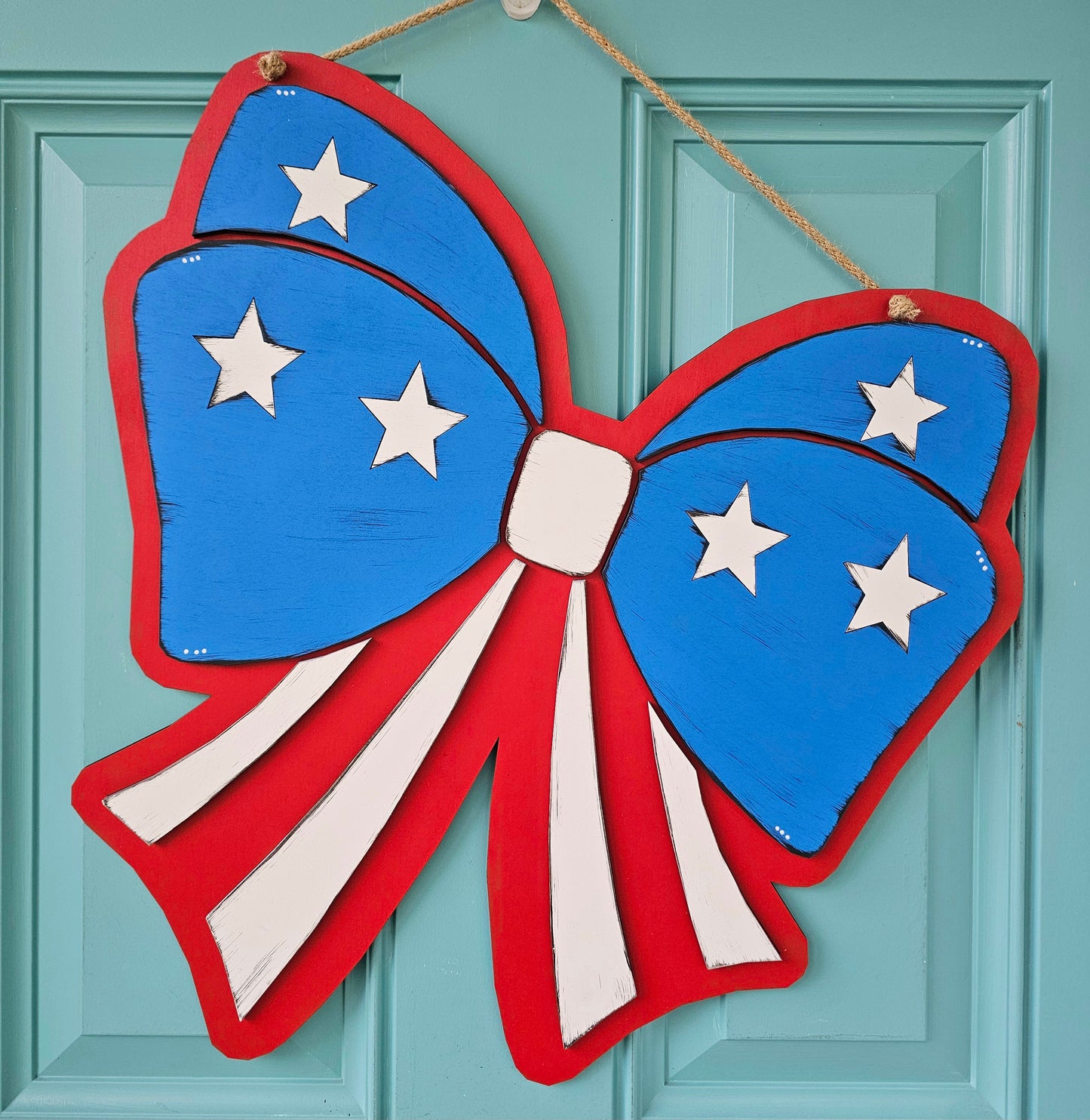 Patriotic Bow Door Hanger