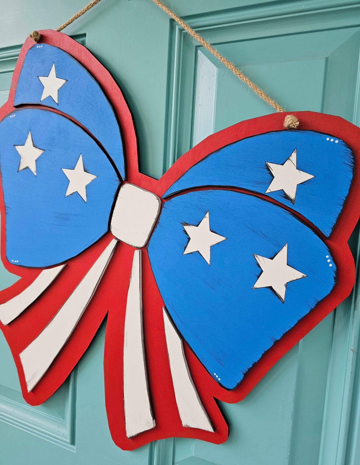 Patriotic Bow Door Hanger