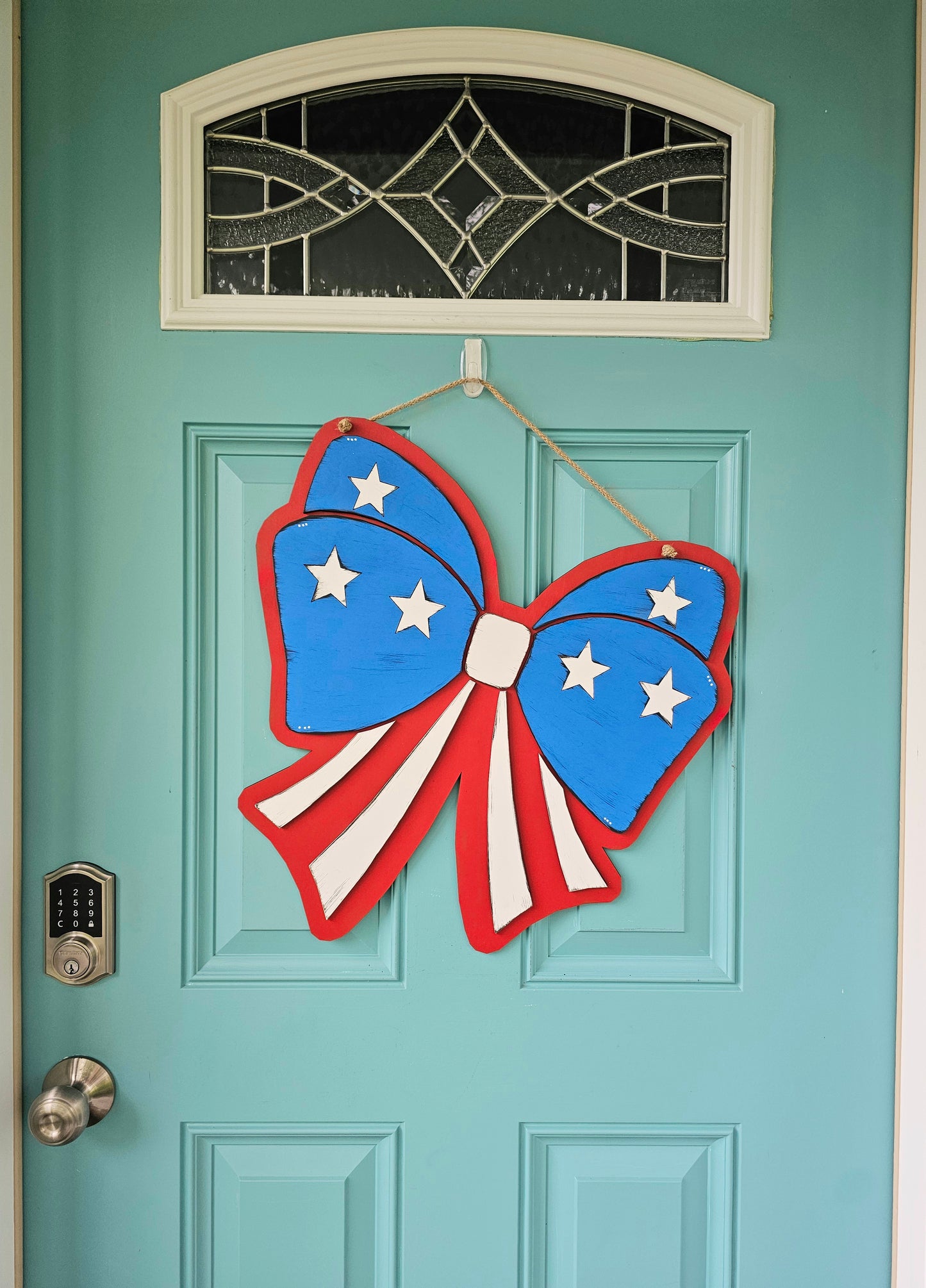 Patriotic Bow Door Hanger