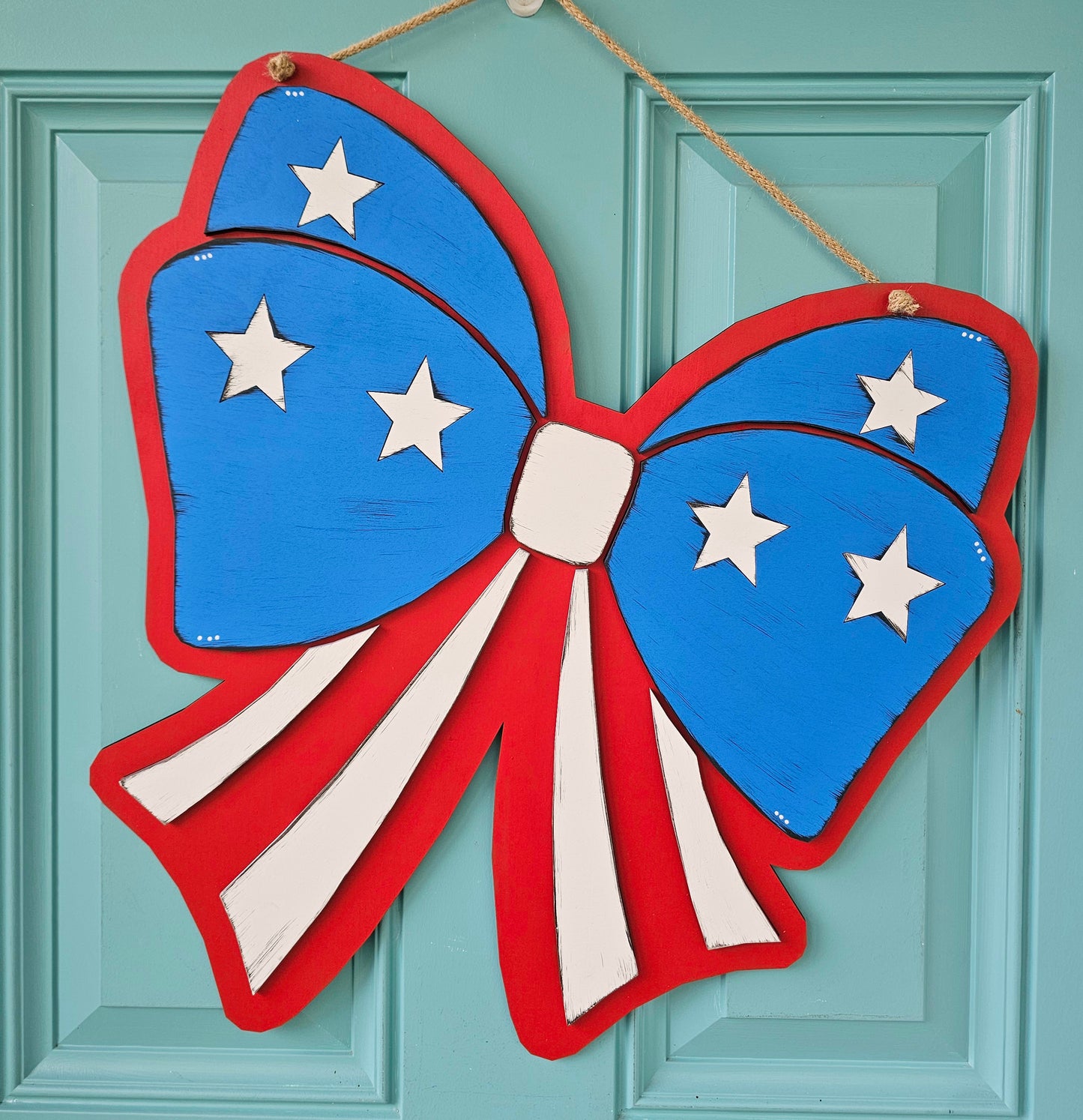 Patriotic Bow Door Hanger
