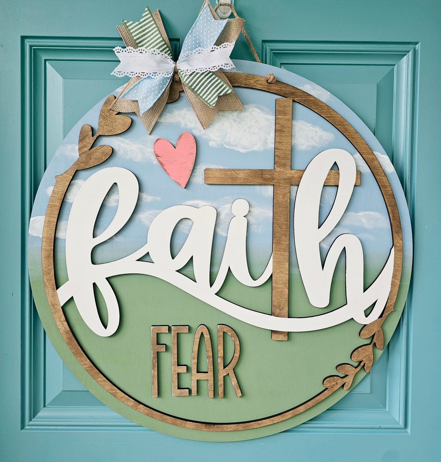 Faith Over Fear Door Hanger