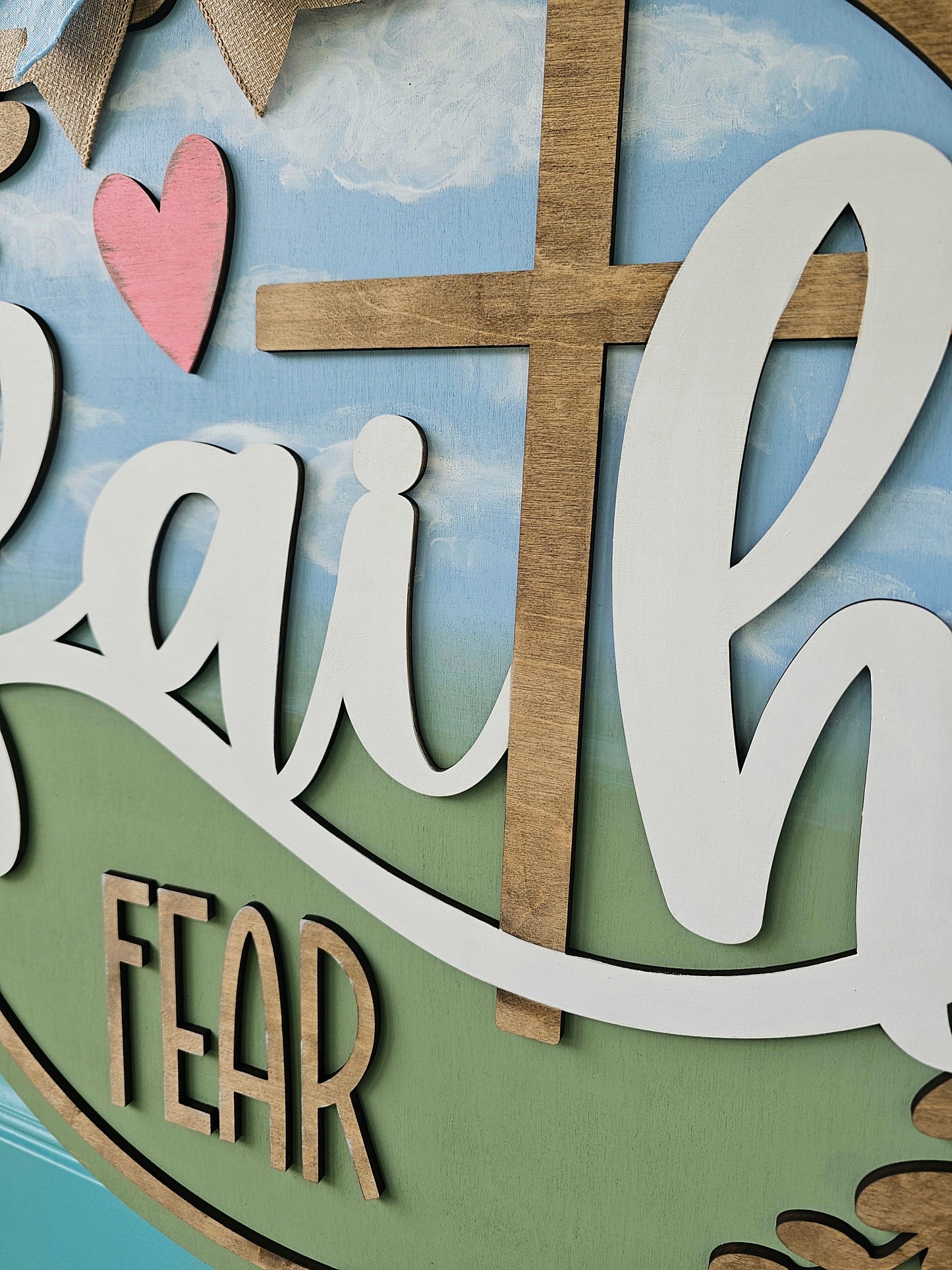 Faith Over Fear Door Hanger