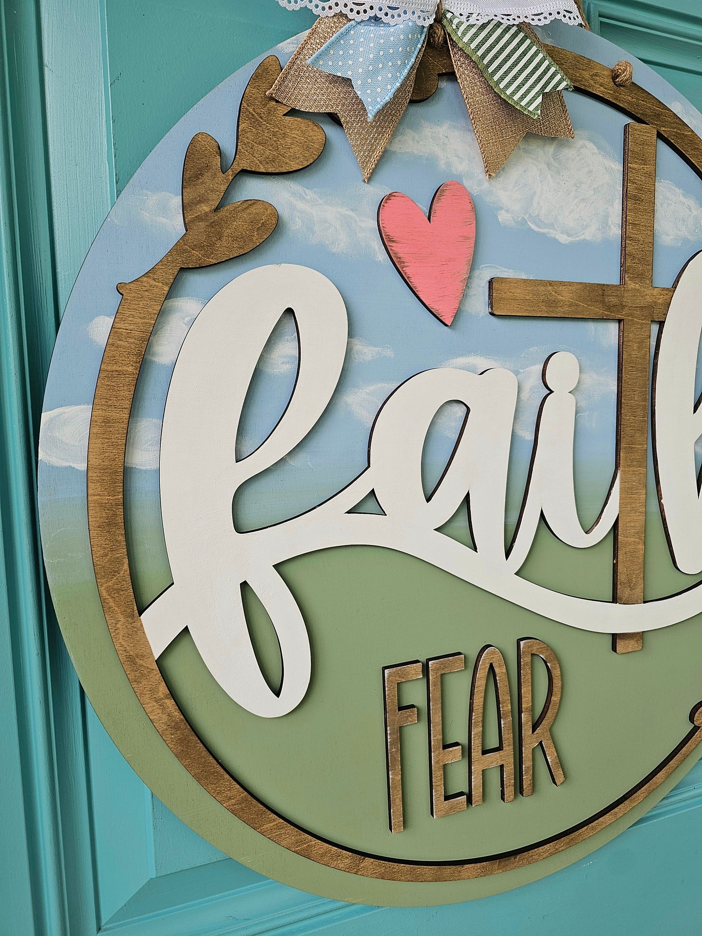 Faith Over Fear Door Hanger